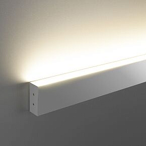 Линейный светодиодный накладной односторонний светильник 128см 25Вт 4200К матовое серебро 101-100-30-128