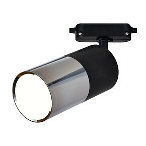 Трековый светодиодный светильник для однофазного шинопровода Avantag Черный матовый/хром 6W 4200K LTB27