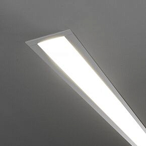Линейный светодиодный встраиваемый светильник 78см 15Вт 6500К матовое серебро 101-300-78