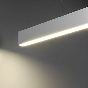 Линейный светодиодный подвесной односторонний светильник 103см 20Вт 6500К матовое серебро 101-200-30-103