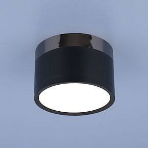 Накладной акцентный светодиодный светильник DLR029 10W 4200K черный матовый/черный хром