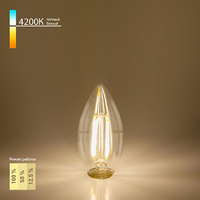 Филаментная светодиодная лампа Dimmable 5W 4200K E14 BLE1401