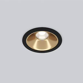 Встраиваемый светодиодный светильник 8W 4200K чёрный/золото 25081/LED